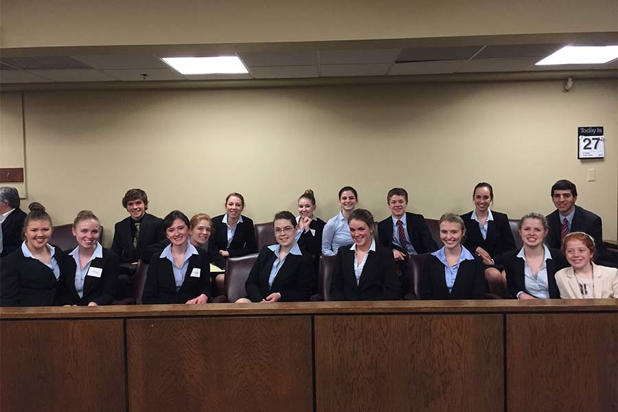 Both the senior and the junior mock trial teams claimed spots at the state tournament at the district competition on February 27. The teams tried a case involving train chases and police misconduct.
“When I walked into the courtroom my heart was pounding. I was so nervous, but once I got going, I was like, ‘I can do this’,”  Kendra Ogden, sophomore and member of the Junior Mock Trial Team, said. “Everybody came together and we showed that we could really bring it.”
	In the past six years, Mock Trial has experienced many successes.  Both the junior and senior teams have advanced to state every year but one. 
Only the winner of state can advance to nationals, and the junior and senior teams will be competing against each other at state. 
“Regardless of what happens at state, it’s just been a fantastic experience getting to be part of such a great program and really becoming a family [with my teammates].” Ogden said. 
The state competition will be held on March 13 and 14 at Multnomah County Court House.