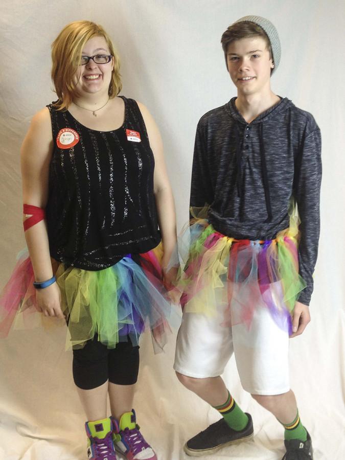 Ashlyn Miller-Sanders, junior, and her cousin, Alec Tompkins, freshman, attended Polar Bear Plunge on Feb. 2. Everyone in their families wore brightly colored tutus to spread awareness. Together they raised $1,040 for Special Olympics Oregon.