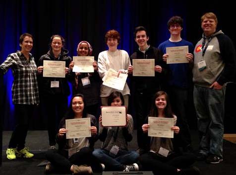 WLHS journalism won an  unprecedented eight awards at the National Scholastic Press Association’s National Journalism Convention, including ninth place in the “Best in Show” yearbook competition. Attendees included Isabella Cao, sophomore, Andi Casad, junior, and Kate Walters, sophomore, Ann Breyne, Journalism Adviser, Brooke McKelvey, freshman, Rameen Ali, sophomore, Jake Nielson, freshman, Zach Steinberg, junior, Noah Clark, junior, and Glenn Krake, Yearbook Adviser. 