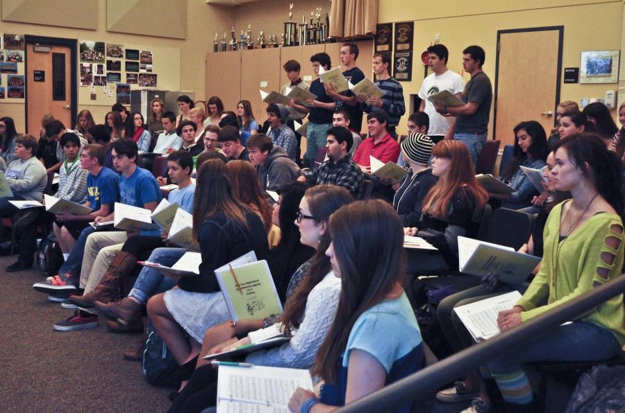 The West Linn High School has advanced to the state choir competition after placing at the Three Rivers League State Qualifying Choir Festival. The students in Symphonic Choir practice in class and at home to prepare for their performances. 