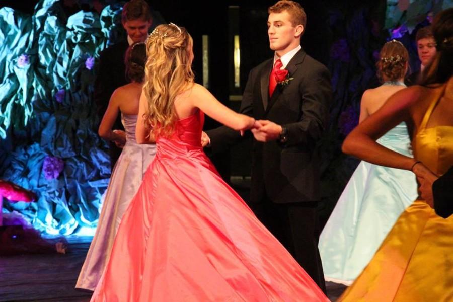 King Tim Harman and Queen Sophie Gabler, seniors, dance at the May Day 2015 celebration Harman looks forward to his future after West Linn High School attending the Naval Academy Prep School and continuing to wrestle. 