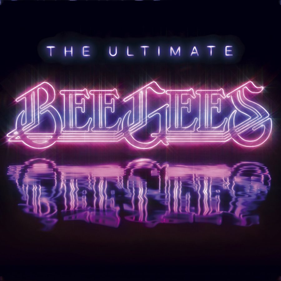 The Bee Gees logo, which was most prominently used in the 70s, was brought back for the Ultimate Bee Gees collection. 

(The Bee Gees logo is a trademark of Barry Gibb and the estates of Robin and Maurice Gibb)