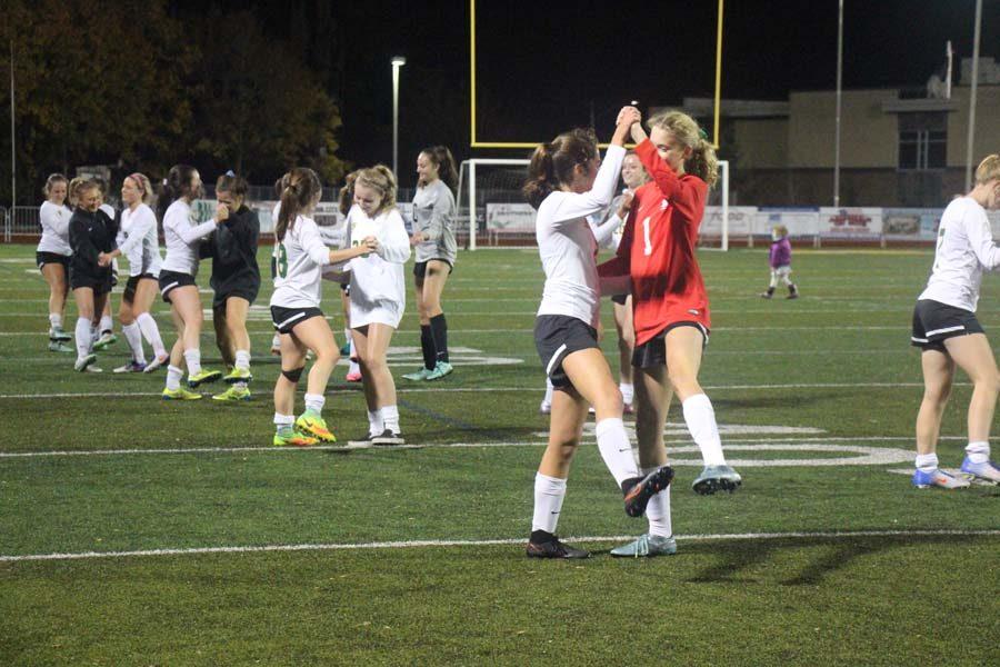 Despite  0-1 loss to Sherwood, Varsity girls soccer boosts spirits with  dance performed for the seniors after their final home game. They were really impressed and they loved it, Alyx Burkartzmeyer, sophomore said.