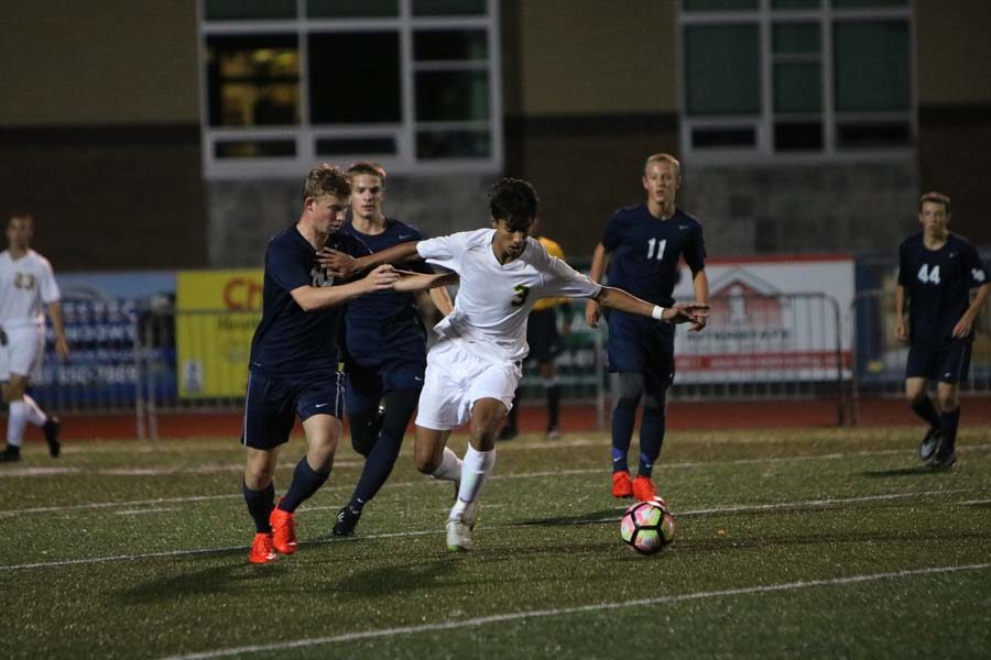 Breaking through, #3 Abdul Ali, 10 shoots for the win. leaving with a victory of 3-0, boys soccer comes back form last weeks tie. The team next plays Tualatin on October 11th. 