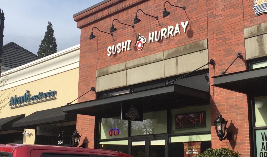 The newly renovated building that used to house Sushi Boat, now showing off a fresh new look.