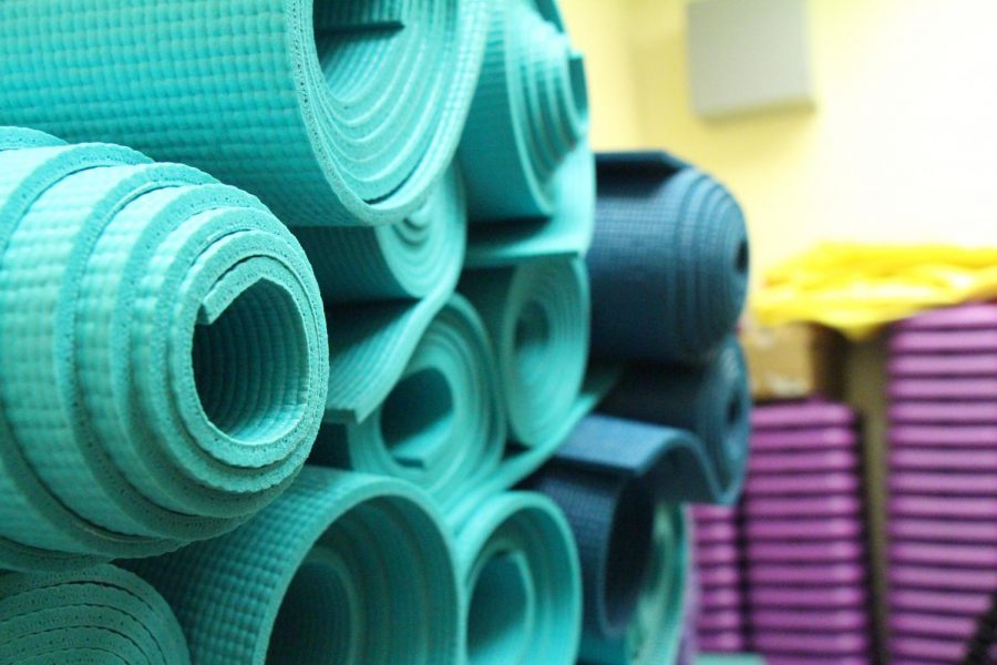 Minimalist approach: Unlike  other sports that require a multitude of equipment, yoga only requires three things,  all supplied by the class itself. The benefits of the class are obtained simply by using purple blocks, a yoga mat, and a tension band. All students are required to bring are themselves, comfortable clothes, and good attitudes.