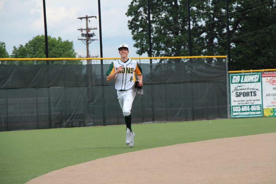 Ready for senior night,  junior Tate Kadel prepares to take on sandy high school. ‘’I play for the players and the team.’’ Kadel says. ‘’ It’s more than just a ball and a bat with this team.’’

