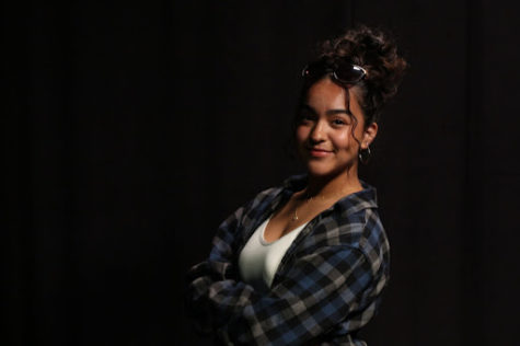 Center stage. Sofia Gomez, junior, plays Miss Honey in the musical Matilda. This is her second musical, as she appeared in last falls Pirates of Penzance.