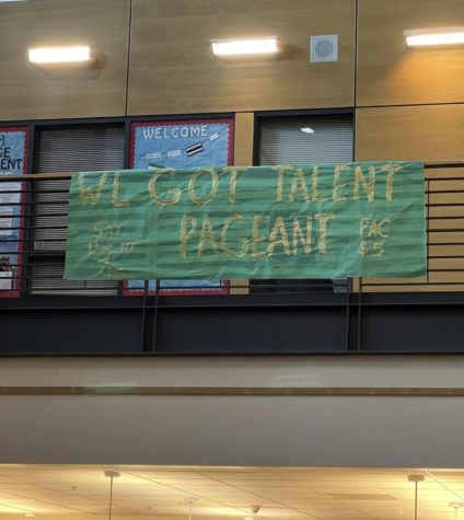 Posters around school advertise West Linns Got Talent, the pageant happening in the Performing Arts Center on Dec. 10. 