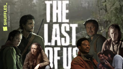 Graphic of some of the characters from the new HBO show, “The Last of Us.” 
