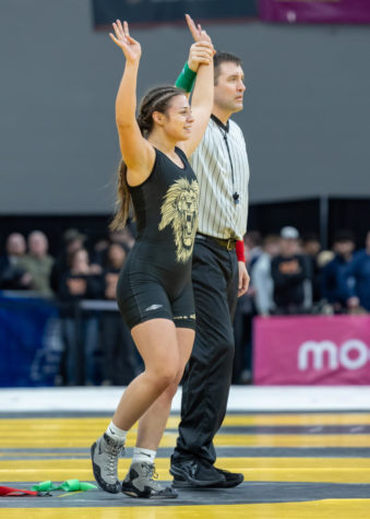 Destiny Rodriguez, senior, at the state championship.