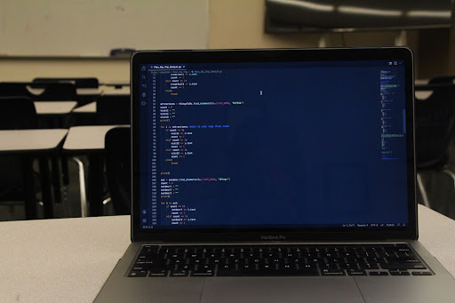 Computer Programming Club features coding on computers like the one shown above.
