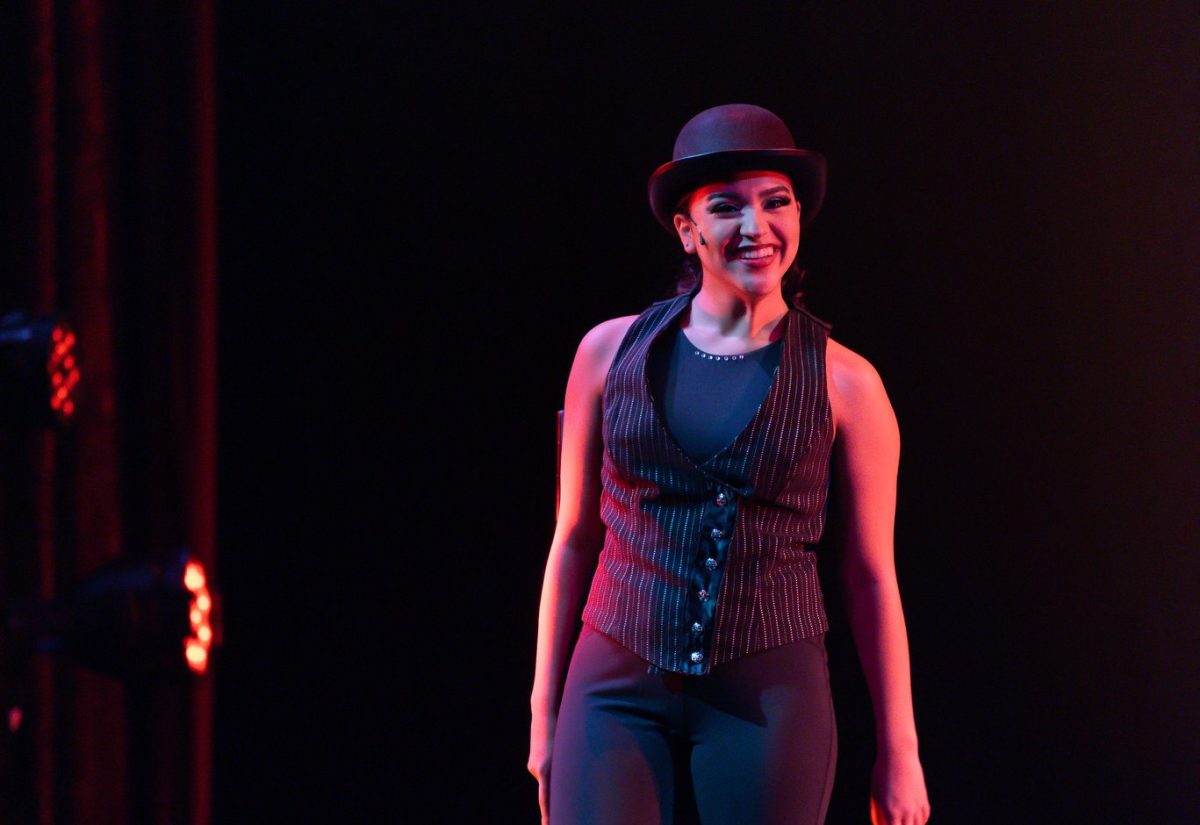 Sofia Gomez gets in character as the leading player of “Pippin.”