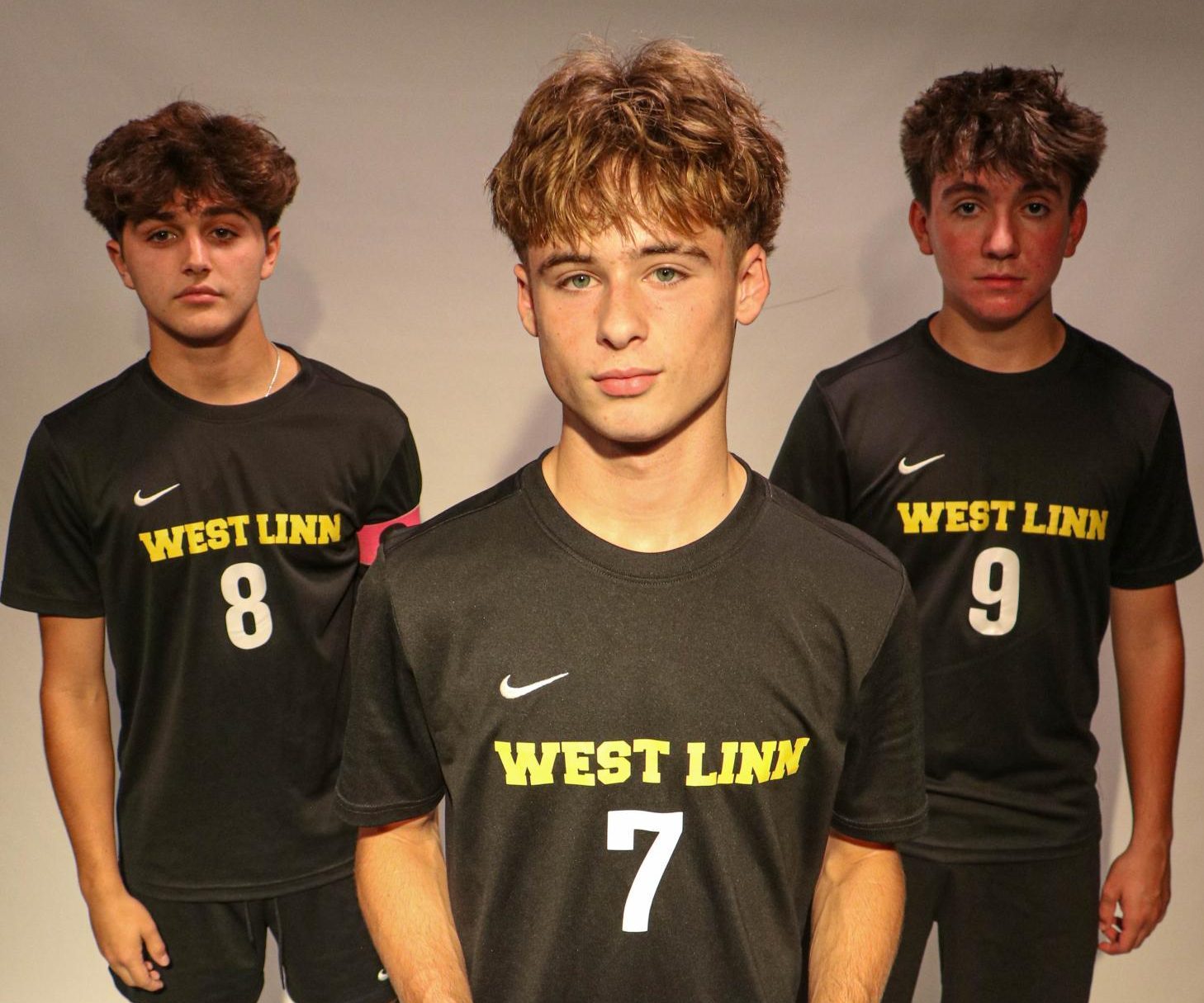 Tristan Peia, Cooper Gilbo, and Isaac Babalai, juniors, are all members of the mens varsity soccer team this year.