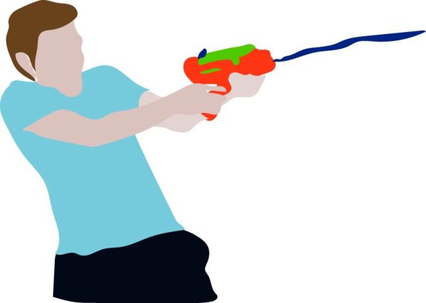 In Senior Assassin, players eliminate each other with water guns.