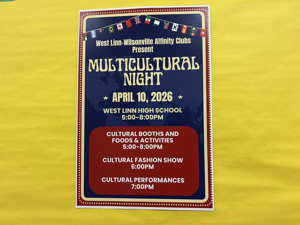 Posters advertising Multicultural Night can be found around WLHS, and in other schools across the district.